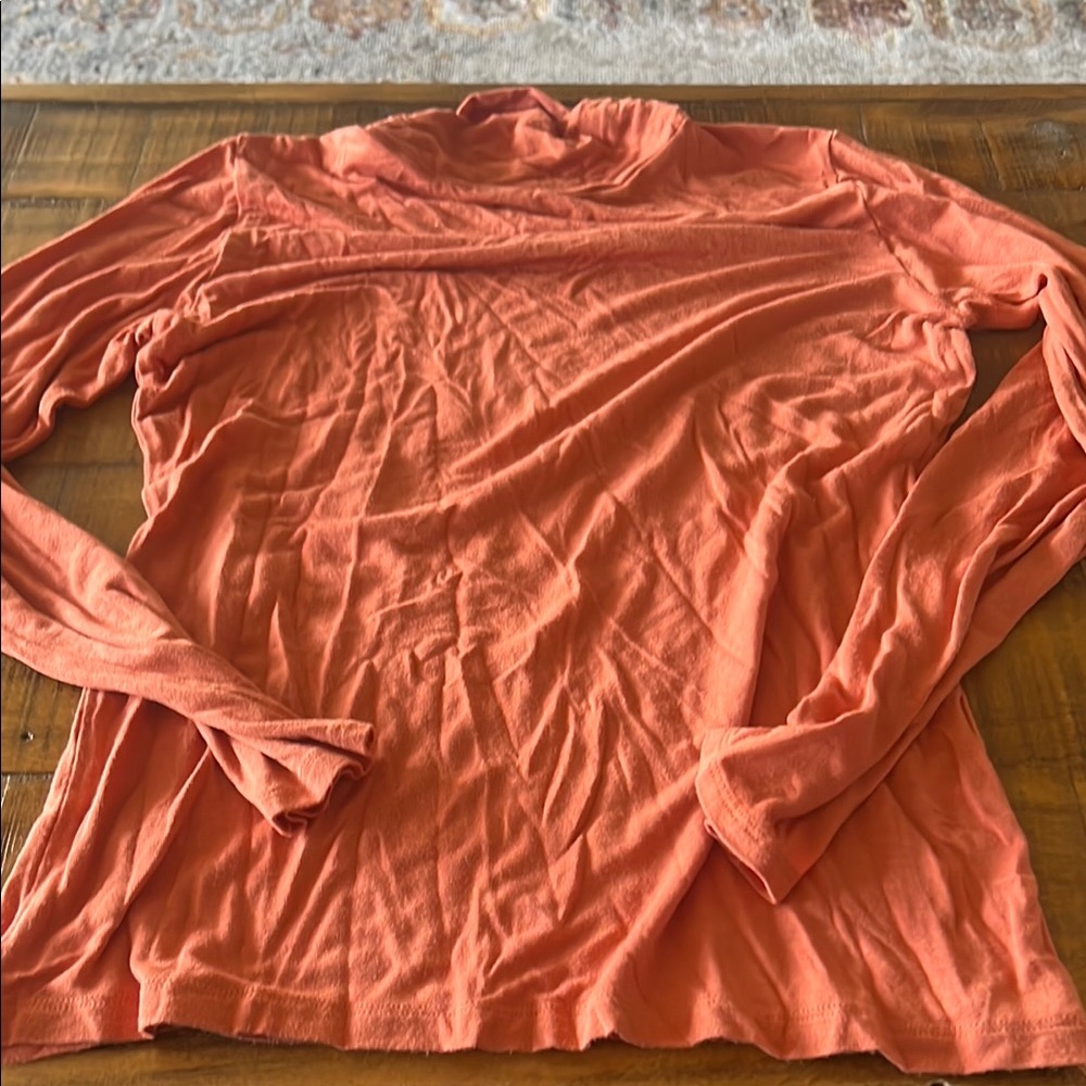 Orange Fitted  Long Sleeve soft Tee